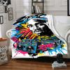 1pc 2PAC Boombox Themed Printed Soft and Comfortable Home Blanket, Small Throw Blanket, Nap Blanket, Suitable As a Gift L051