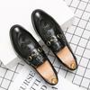 Summer Luxury Wedding Shoes Men's Luxury Crocodile Pattern Patent Leather Shoes Business Loafers Man Banquet Dress Shoes
