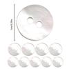 Shell Buttons For Crafts 10pcs Jacket Shell Buttons 2-Hole Design Round River Shell Cardigan Buttons Pearl Shell Sewing Buttons