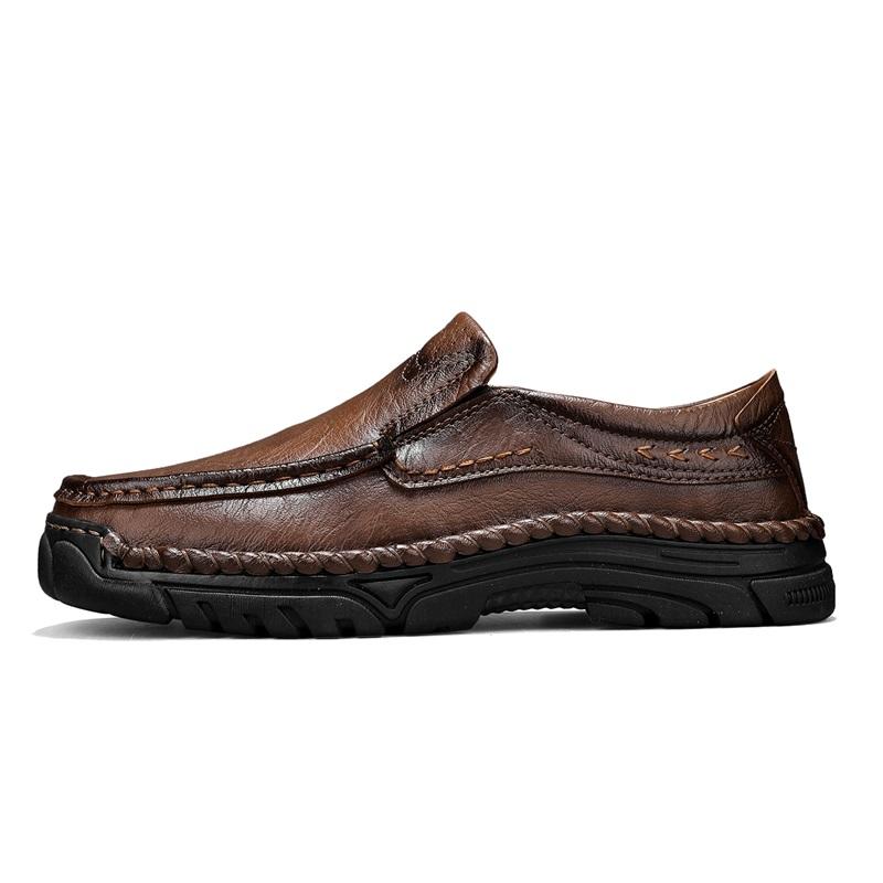 38-48 Men's Casual Shoes Handmade Rubber Soft Driving Car Men's Shoes Outdoor Waterproof Boots Men's Shoes Men's Genuine Leather Moccasins