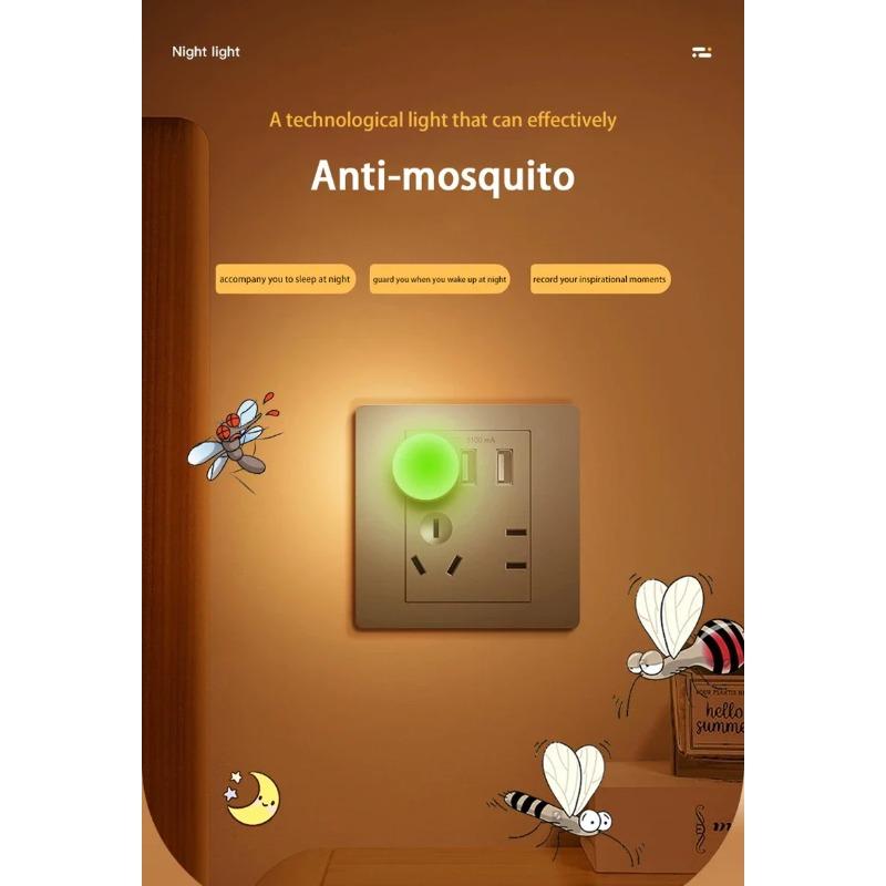 Mosquito Repellent Night Light Led Mosquito Repellent Light Creative Portable Usb Silent Home Bedroom Mini Night Light New 2025
