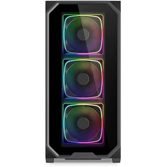Boîtier PC ATX - SHARKOON - AK5G RGB - Verre trempé - 4 ventilateurs PWM - Refroidissement liquide