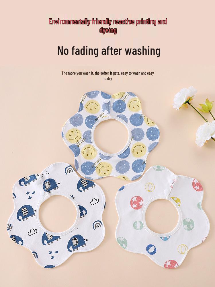 Class A Pure Cotton Waterproof Baby Bibs for Newborns and Toddlers: Boys & Girls Spit-Up Scarf