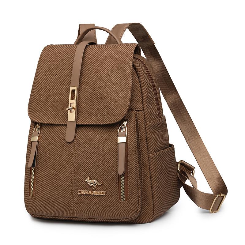 Fashionable Soft Leather Large-capacity Travel Backpack, Dual-purpose Single-shoulder Schoolbag Casually