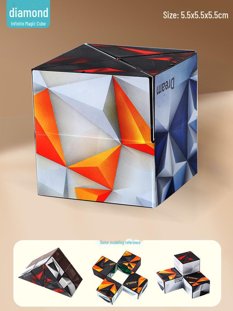 3D Magická kostka Geometrické stavební bloky - Vzdělávací hračky pro trénink dětského myšlení