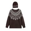 European & American 2026 Women's Fashion: Loose Jacquard Knit Sweater Set with Hat.