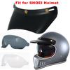 Retro Motorradhelm Schirm & Visier Schild Brille Sonnenblocker Schattierung Offene Gesichts-Moto-Helm Anti-UV 3 Druckknöpfe Schirm