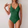 Women's Solid Swimwear Sense Bikini With Chest Pad No Steel Bra Swimwear