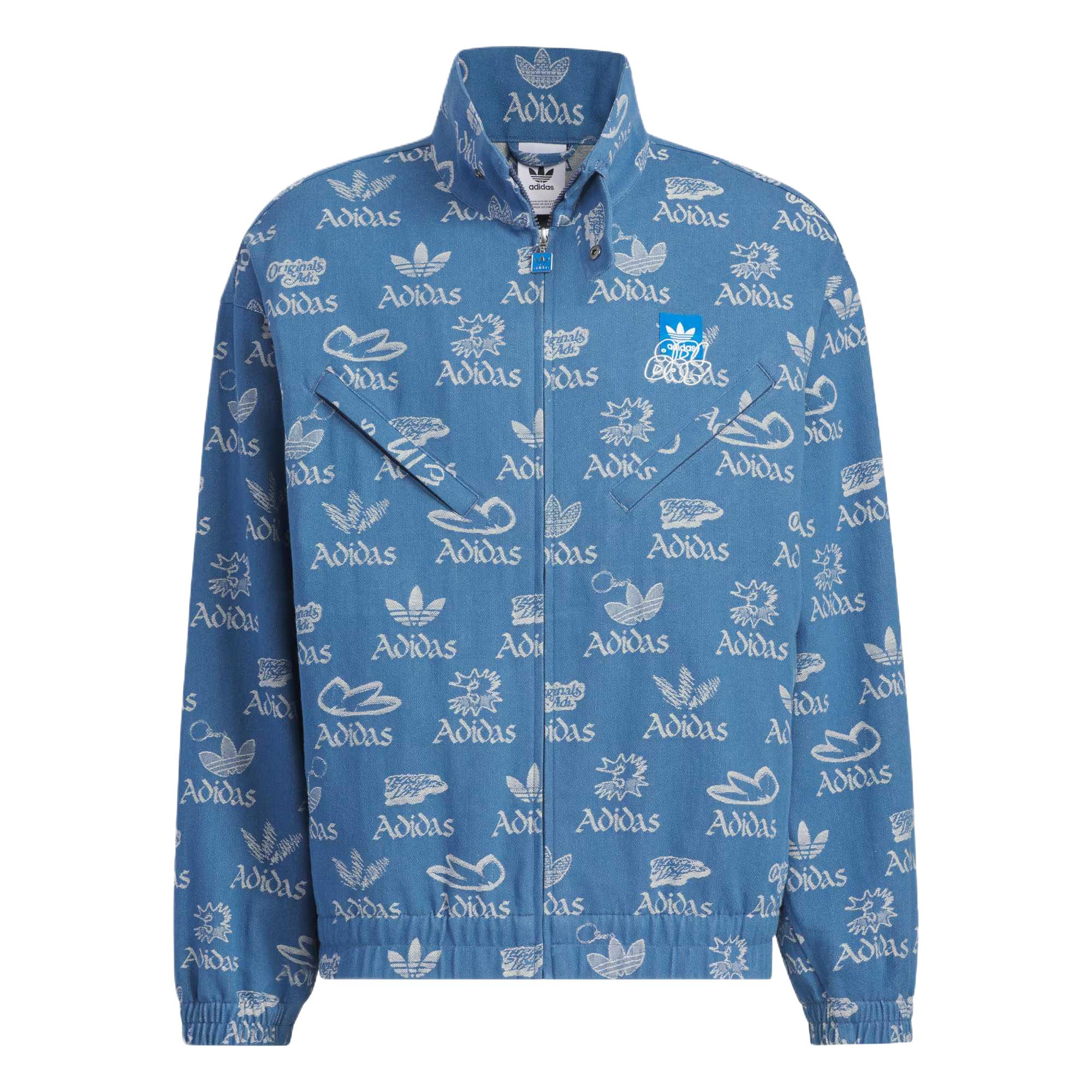 

Adidas Originals City Skate Lapel Zipper Full Print Long Sleeve Loose Jacket Men Jackets JX1814 S