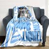 Messi Personalized Name Blanket Throw Customizable Blanket Ultra-Soft Great for Sofa Bed Office Chair Nap Four Seasons Multipurpose
