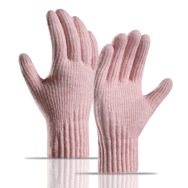 Damen Alpaka-Wolle Fleece-gefütterte Touchscreen Strickhandschuhe - Warm & Weich für den Winter