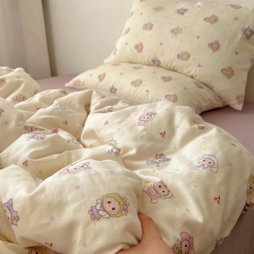 A-Class Cotton Duvet Cover: Double Layer Gauze for Fresh & Simple Style, Fits Single/Double Beds