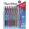 Paper Mate Profile Ballpoint Pen Retractable Bold 1.4 Mm Assorted Ink and Barrel Colors 8/Pack