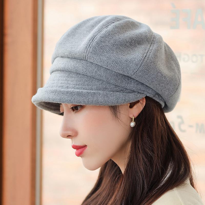 Pălărie Octogonală pentru Copii Toamnă și Iarnă Îngroșată Călduroasă Protecție Urechi Beretă Modă Versatilă Literară Show Pălărie Mică