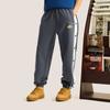 Li Ning Sports Fashion Series Logo Letter Print Side Button Knit Jogger Pants Men Bottoms Dark-Iron-Gray AKLU717-4