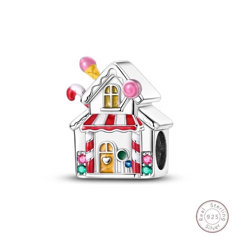 Christmas Charm Bead Pendant Copper Christmas Elk Santa Snowman Claus Charm Fit Original Bracelet Women Diy Jewelry