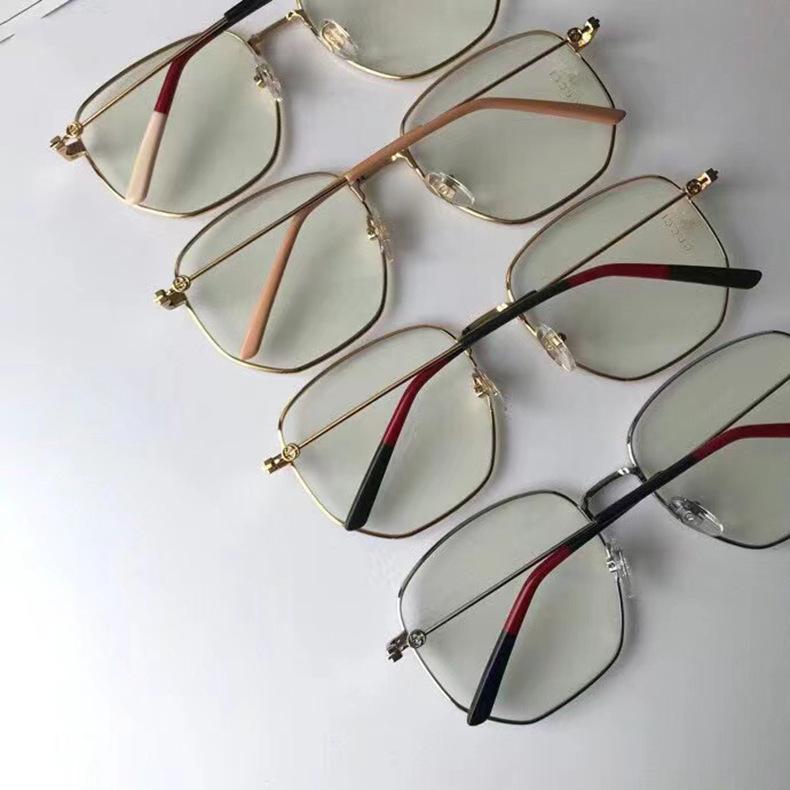 

Очки с нерегулярной металлической оправой Ni Ni - Модные простые очки для женщин (0396). Plano