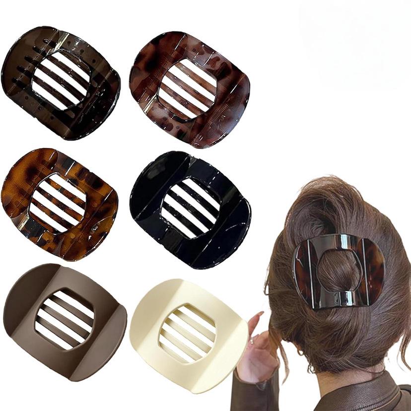 Hohle Quadratische Fünfzahn-Haarklammer: Vielseitiger horizontaler Clip für Kopfbedeckungen und Haarstyling