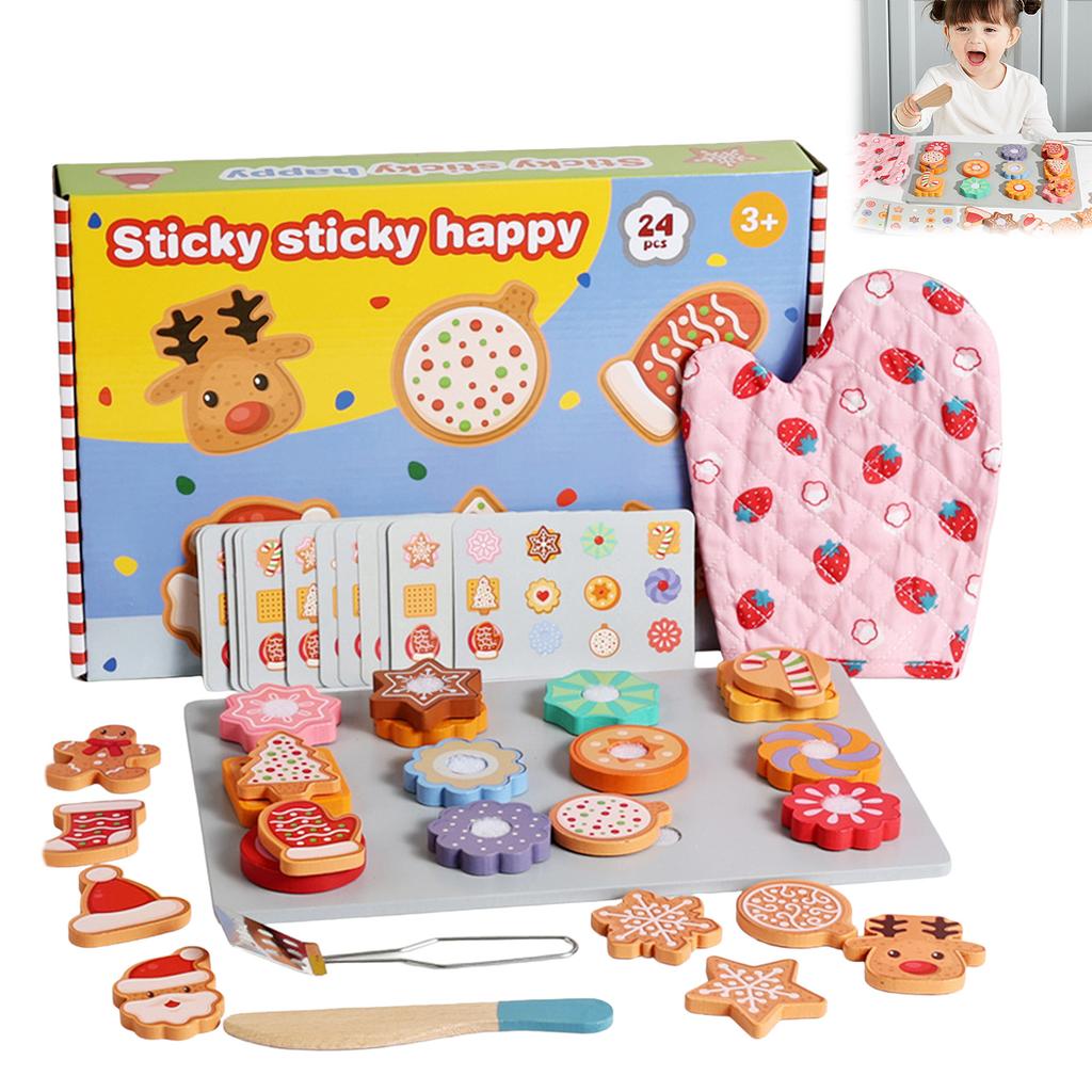 Kids Educational Pretend Play Baking Toy Set With Simulation Cookie Shapes For Home And School Activities