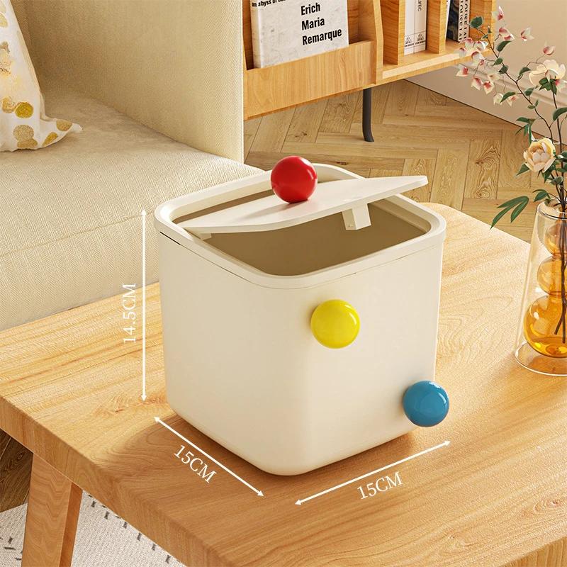 Creative Joker Smiling Face DIY Large Capacity Press Cap Garbage Bin Student Dormitory Living Room Bathroom Desktop Garbage Bin