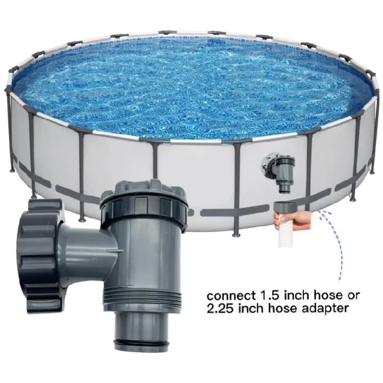 Swimming Pool Plunger Valves Above Ground Pool Filter Pump Plunger Valves Inlet Outlet Strainer Attachment Easy to Use