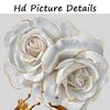 Modern Abstract White Flower Painting On Canvas Nordic Wall Art Posters and Prints Wall Pictures for Living Room Home Decoration