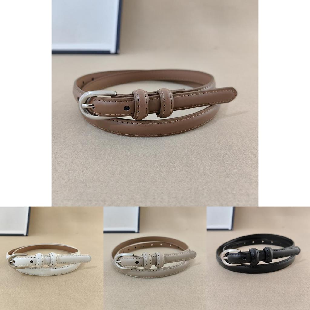 Minimalist Genuine Leather Belt With Alloy Pin Buckle For Jeans Styling