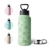 BOTTLE BOTTLE 1000ml Stainless Steel Water Bottle for Direct with Double Keeps Drinks Hot or Green Flower Design Girls, Drinking, Straw, Wall,