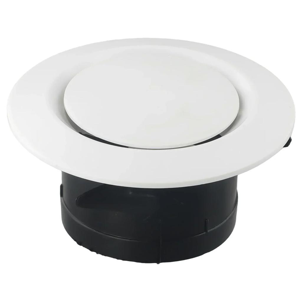 1pc Duct Vents Round Louvered Vents  Interior ABS Grille Ventilation Adjustable Air Vol 75mm/100mm/125mm/150mm/200mm