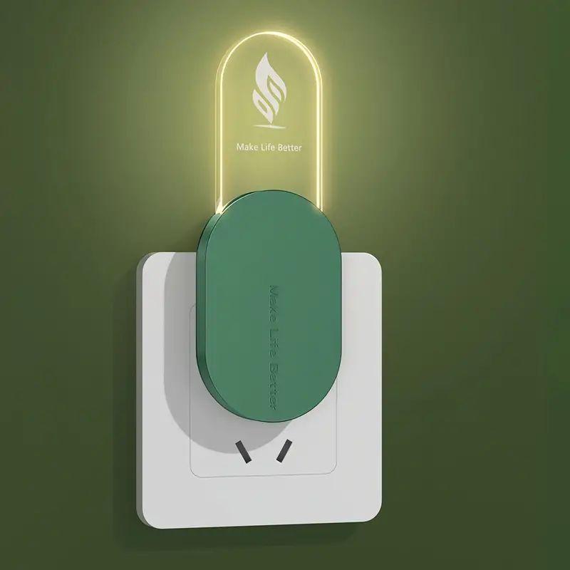 Светодиодные ночники USB Ультразвуковой отпугиватель комаров Портативный Для отеля Кухни Офиса Интеллектуальный с переменной частотой Удаление клещей светло-зеленый