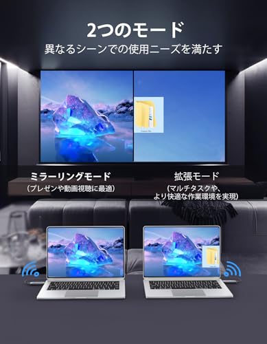 FIGEBNY HDMI Wireless Transmitter/Receiver Set, 30m Transmission Range, No WIFI Required [Japan Technical Standards Approved], Low Latency, Easy Conne