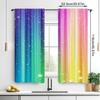 Set Of 2 Elegant Starlit Rainbow Door Curtains Fresh Print Home Bedroom Living Room Decor Soft Design Curtain With Light Filtering Polyester Perfect