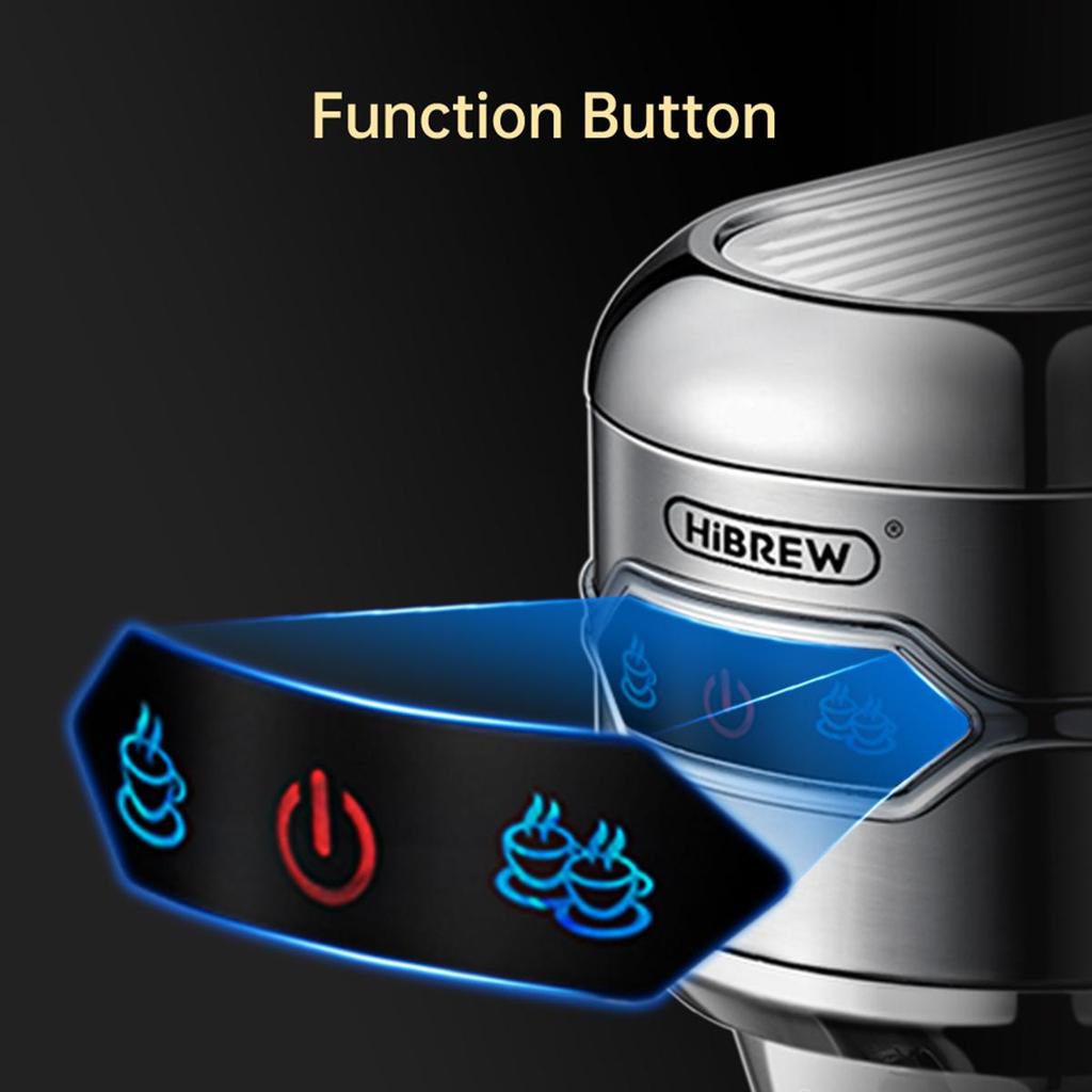Semi-Automatic Coffee Machine Hibrew 19 Bar 1.1L Water Tank, Hot and Cold Extraction Espresso and Cappuccino Machine H11
