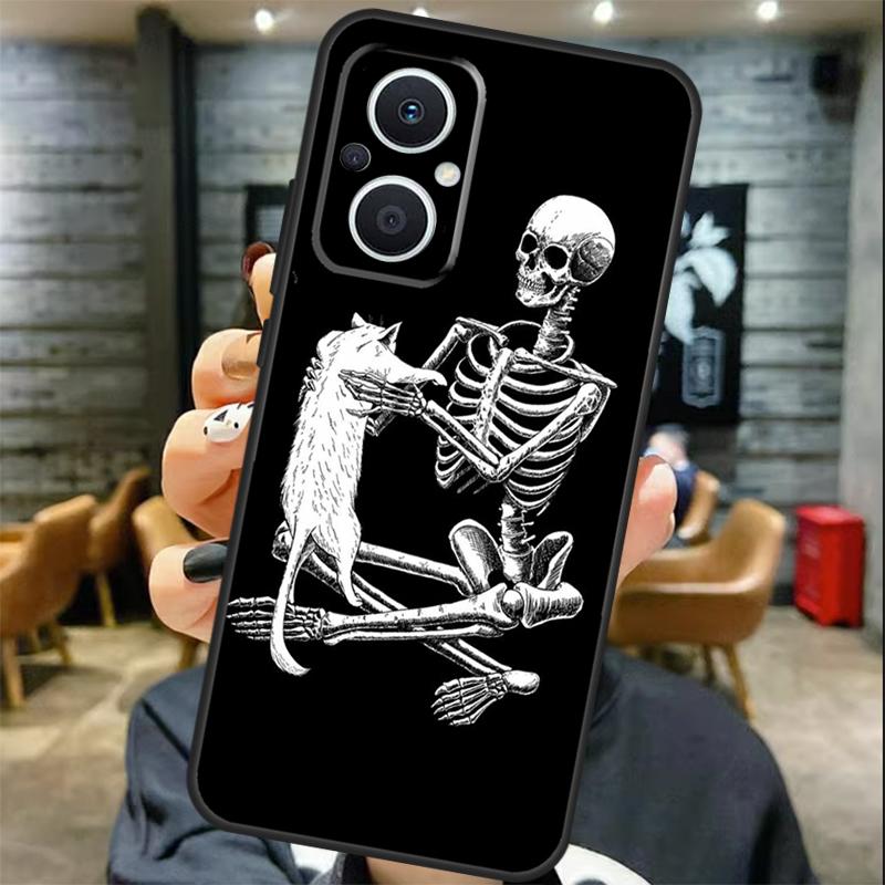 Psychedelische Skelett-Hülle für OPPO Reno 8T 7 8 10 11 12 13 Pro 13F 12F OPPO Find X8 Pro X6 X3 X5 Lite Hülle Coque