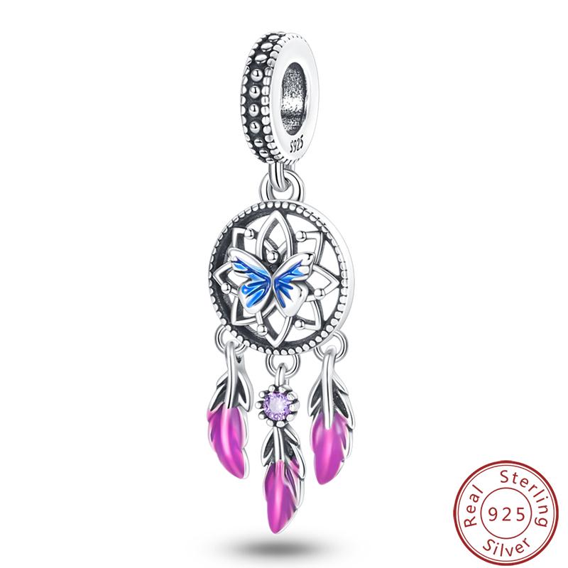 100% Copper Crescent Circular Dreamcatcher Net Lucky Blessing Series Charms Beads 3Mm Diy Fine Jewelry Making