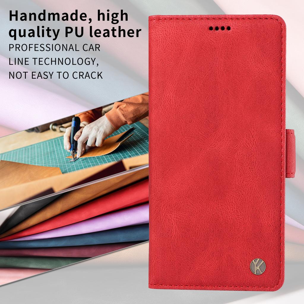 For Xiaomi Redmi 15 4G (EU) (171mm) Leather Case YIKATU YK-005 Skin-touch Feeling Wallet Phone Cover