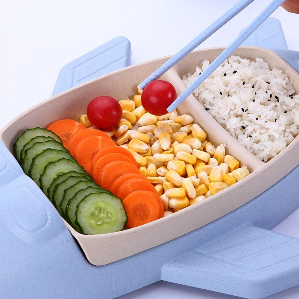Divided Airplane-Shaped Children's Plate Cartoon Food Dish Household Food Tray Preschool
