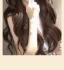 Women's Full Head Wig with Realistic Hair Fibers, Seamless Frontal, Large Scalp Coverage, Bangs, and Large Wave Long Curls