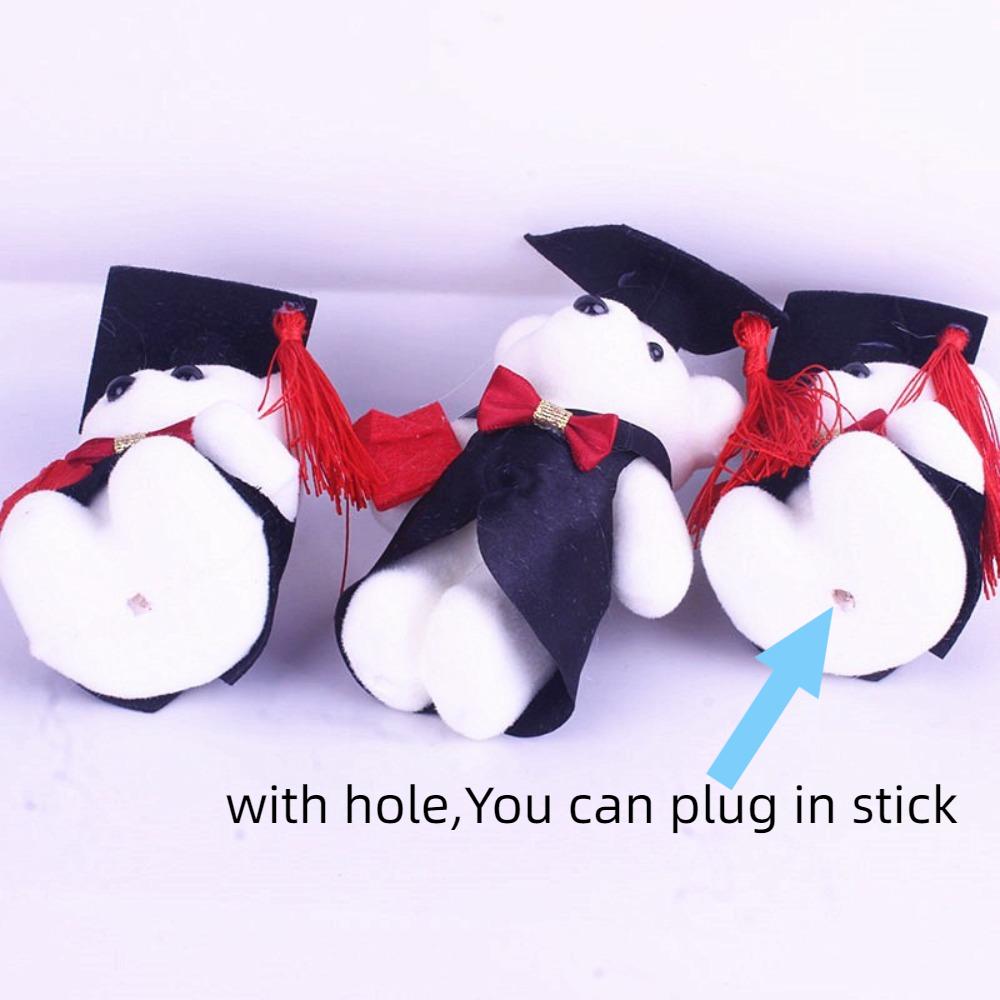 DIY Materials Bear Flower Bouquet Dr. Bear Stuffed Plush Doll New Doctor Bear Doll  Graduation