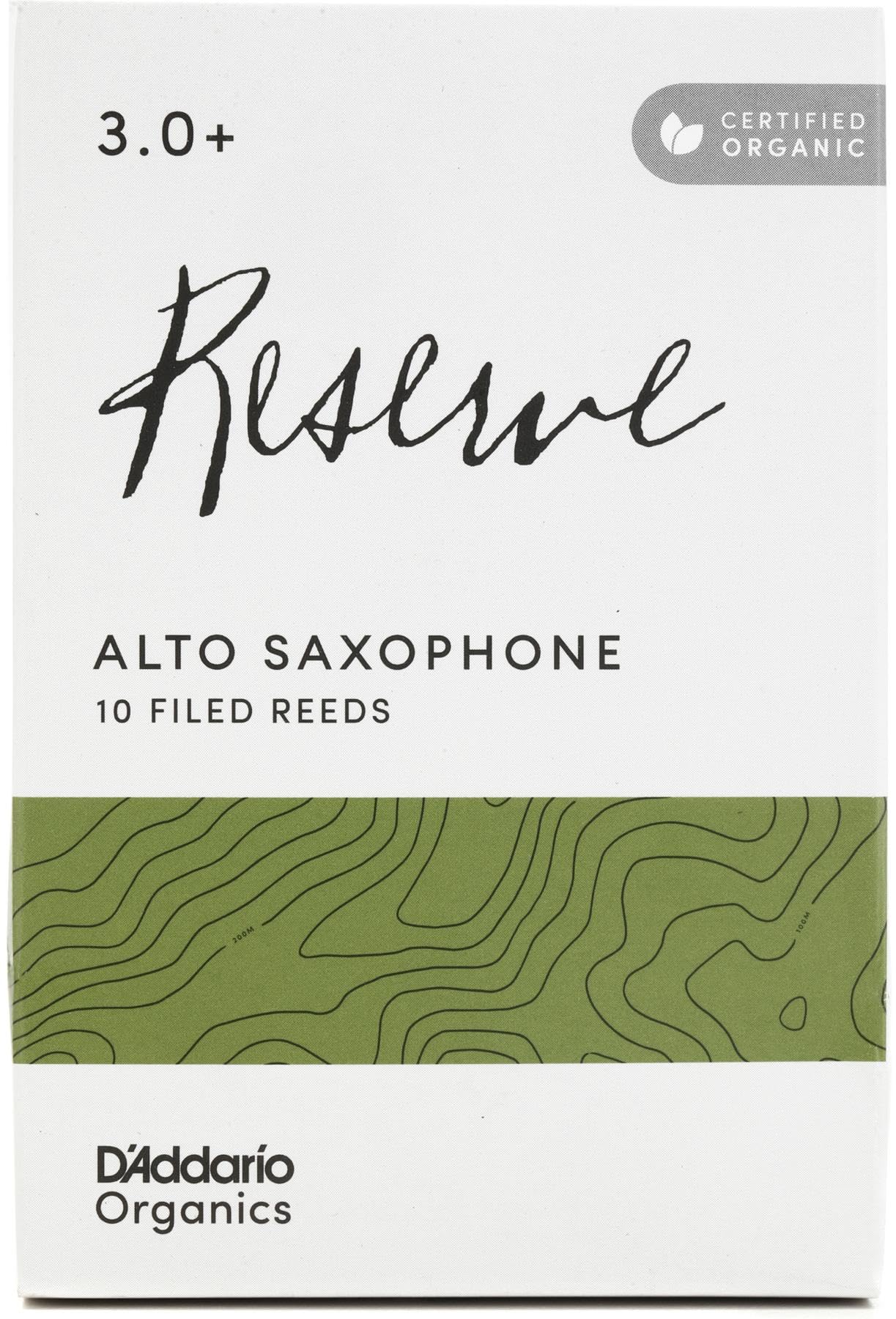 

Трость для альт-саксофона WoodWinds, сертифицированная USDA Organic, RESERVE ODJR10305, 10 штук, D Addario D Addario [Твердость 3,0+] []