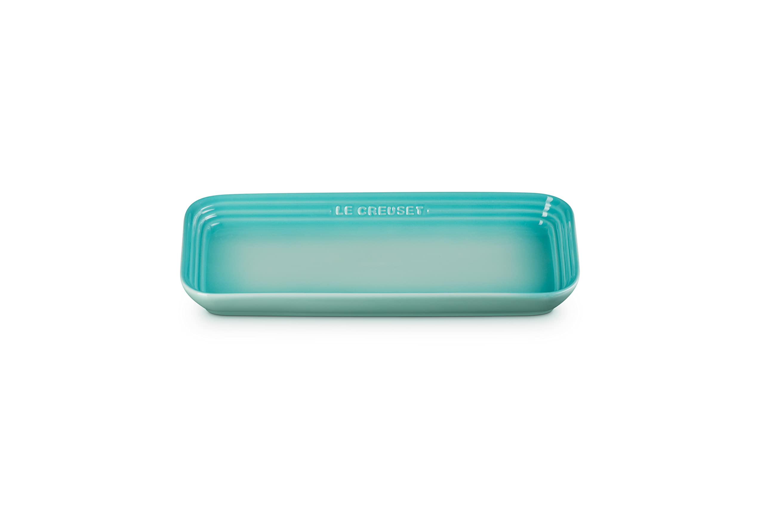Le Creuset Léger Rectangular Plate 25cm Cool Mint Heat-Resistant Microwave Oven Dishwasher Safe for Grilled Fish and Oven Use