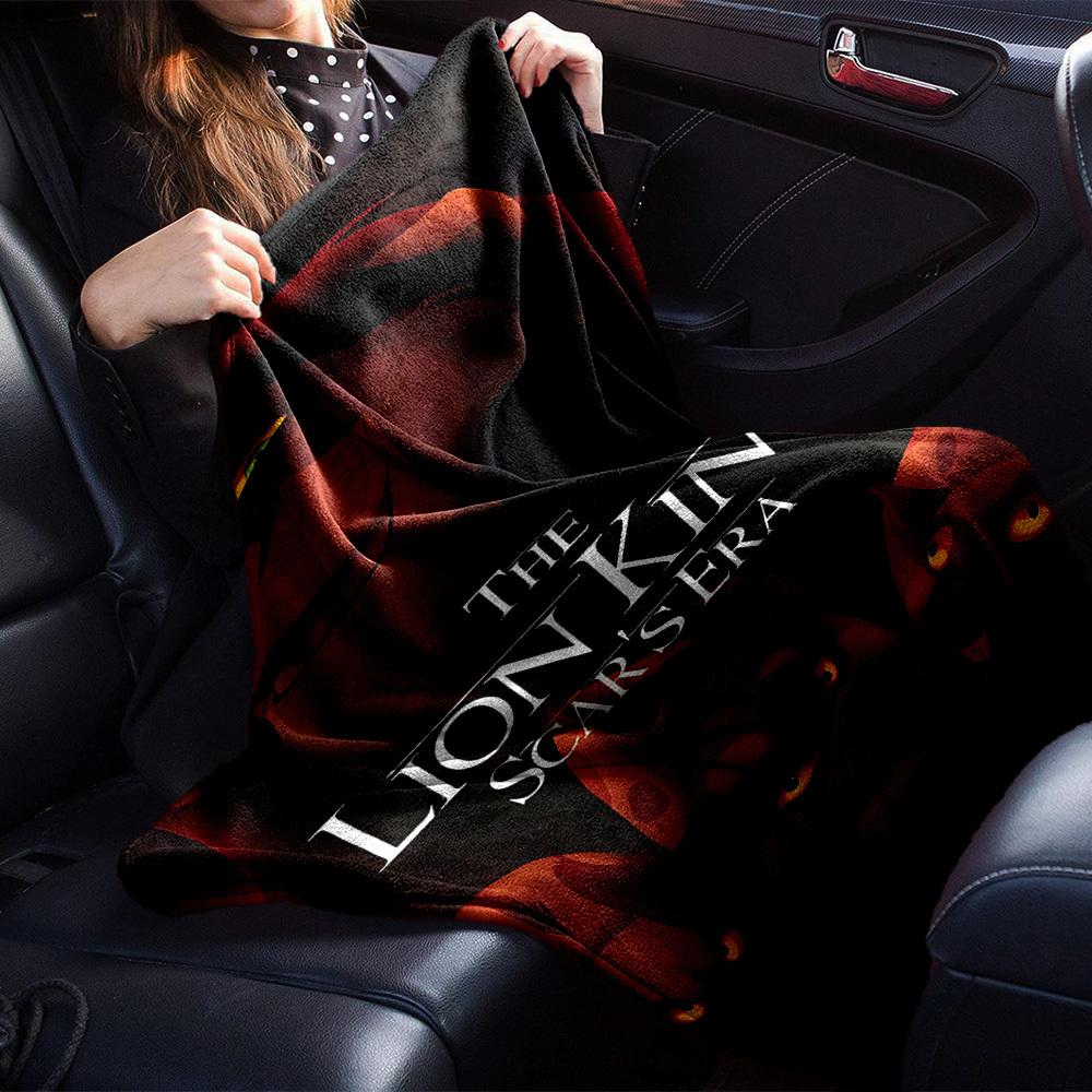 1pc The Lion King Scar's Era Blanket Lightweight Flannel Throw for Sofa Bed Travel Camping Livingroom Office Couch Chair Digital Printing