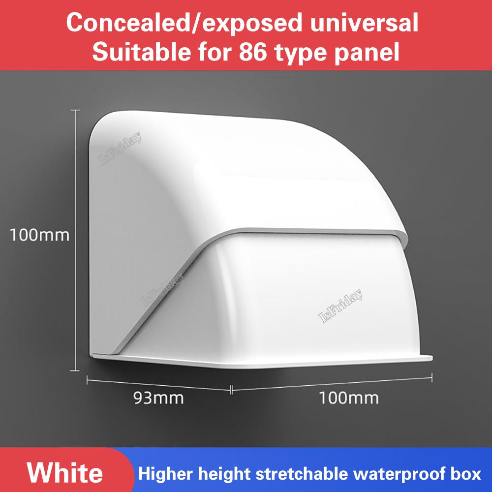 Caixa Tomada de Banheiro Exterior Caixa à Prova d'Água Proteção Tomada Interruptor Capa Protetora Plugue Elétrico Capa à Prova de Chuva
