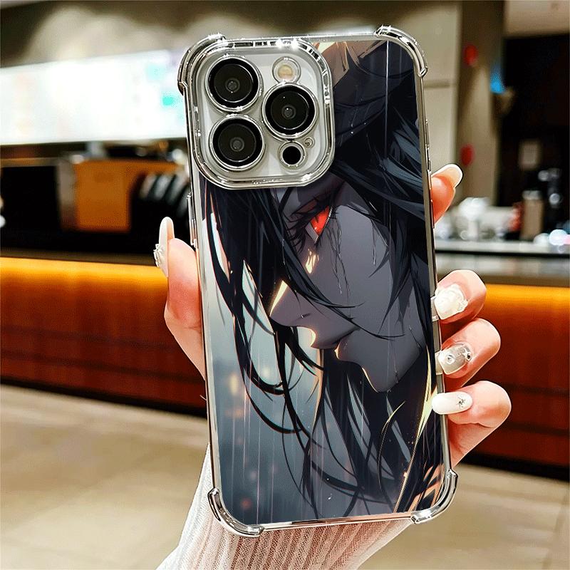 Albedo O-Overlords Anime Plating Phone Case For Iphone 16 17 Pro Max Air 16E 14 15 Plus 12 13 Mini Anti-Fall Airabag Cover