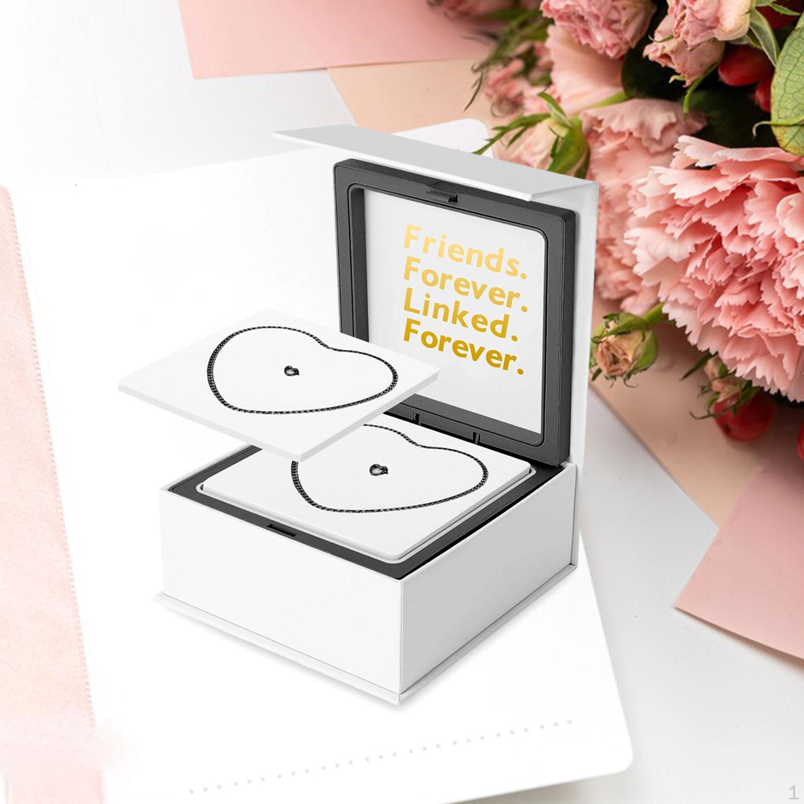 Комплект из 2 браслетов с застежкой-замком для пар, ювелирные изделия для него и для нее в подарок Black