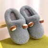 Winter Cartoon Cotton Slippers: Warm, Anti-slip Indoor Shoes for Men & Women with Plush Velvet.