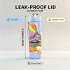 1PC Balloon Cartoon Pattern 750ml Color Plastic Sports Water Bottle Leakproof Flip Straw Lid Suitable for Sports Office Home Use