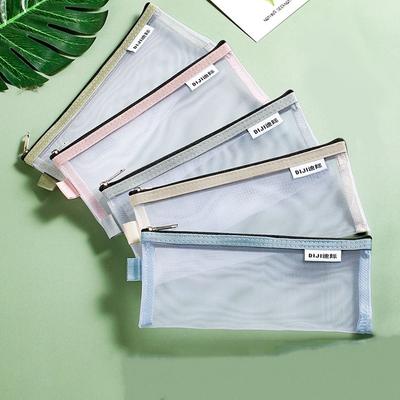 Koffer Kosmetikpinsel Tasche Netz Aufbewahrungstaschen Schreibwaren Tasche Transparente Akten Tasche Gitter Stifte Tasche