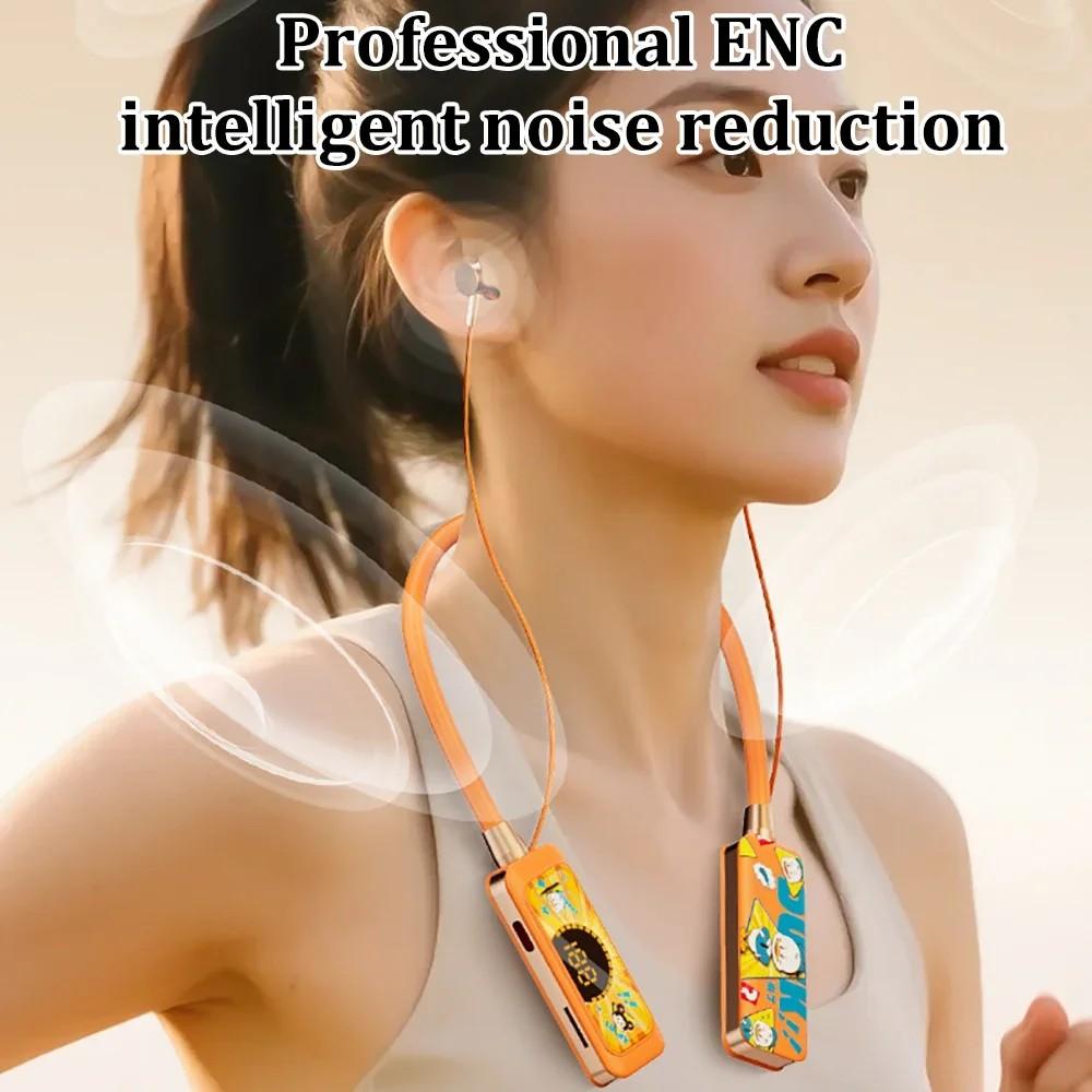 Bluetooth 5.4 Hodetelefoner Nakkebånd Ørepropper Bluetooth Headsets Støyreduksjon Ørepropper Stemmeassistent Ører Ryggstøtte TF Avspilling