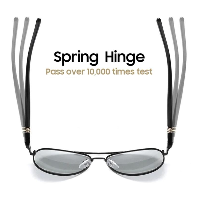 Photochromic Sunglasses Men Women Aviation Polarized UV400 Day and Night Vision Driving Sun Glasses Pilot Style Goggles